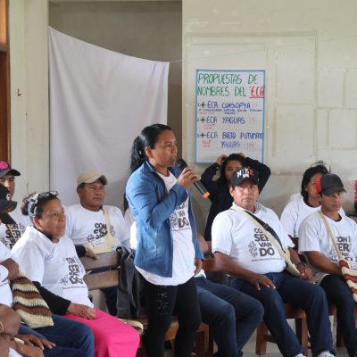 Lideresa de la comunidad de Huapapa, señora Rocío Greffa Noa